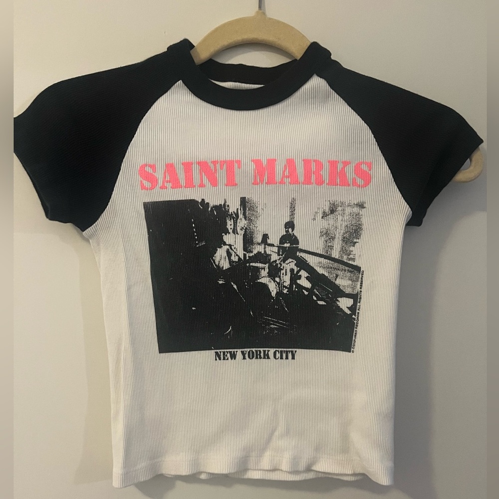 Brandy Melville saint marks New York City Graphic Tee John Galt one size